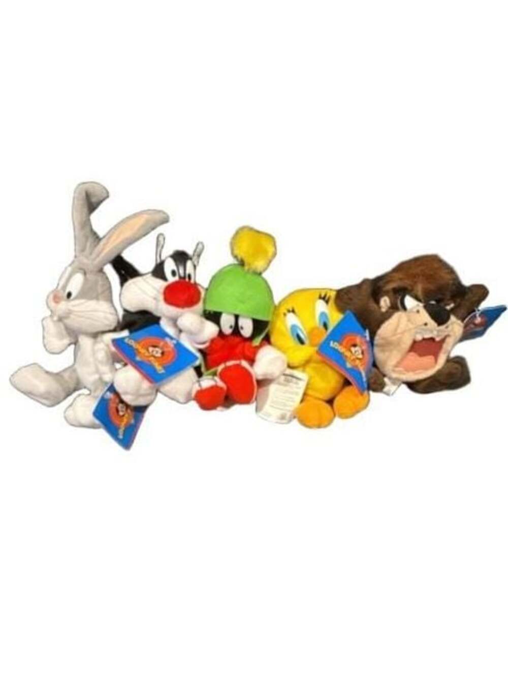 Looney Tunes Character Zipper Plush Keychain Set of 5 Bugs Bunny Sylvester Marvi